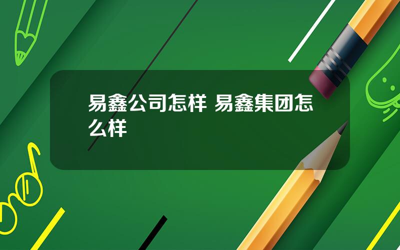 易鑫公司怎样 易鑫集团怎么样